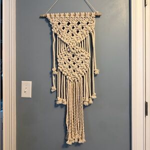Handcrafted Cream Macrame Wall Hanging